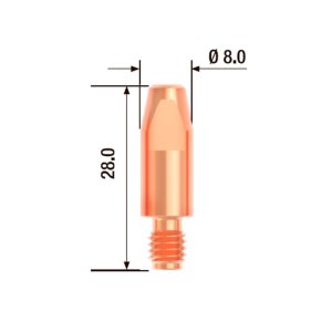 FUBAG Контактный наконечник M6х28 мм ECU D=0.9 мм (25 шт.) в Архангельске фото