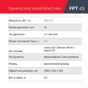 Бензиновый триммер FUBAG FPT 43 в Архангельске фото