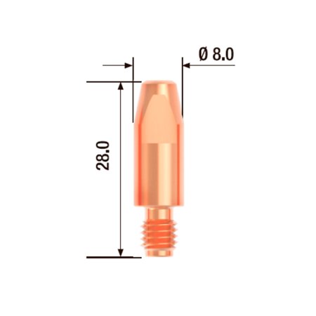 FUBAG Контактный наконечник M6х28 мм ECU D=1.0 мм (10 шт.) в Архангельске фото