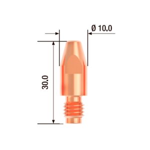 FUBAG Контактный наконечник M8х30 мм ECU D=1.4 мм (10 шт.) в Архангельске фото