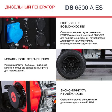 FUBAG Дизельный генератор с электростартером и коннектором автоматики DS 6500 A ES в Архангельске фото