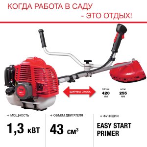FUBAG Бензиновый триммер FPT 43 + Триммерная леска  сечение витой квадрат L 130 м * 2.4 мм в ПОДАРОК в Архангельске фото