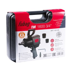 FUBAG Пневмогайковерт ударный IW1600 3/4 дюйма с  набором головок в кейсе в Архангельске фото
