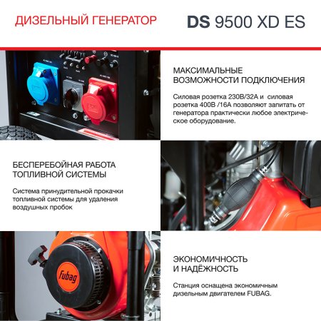 FUBAG Дизельный генератор (одно- и трехфазный) с электростартером DS 9500 XD ES в Архангельске фото
